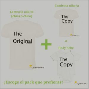 Pack de dos camisetas o de camiseta y body (Una de adulto y otra para niño, ya sea body o camiseta)