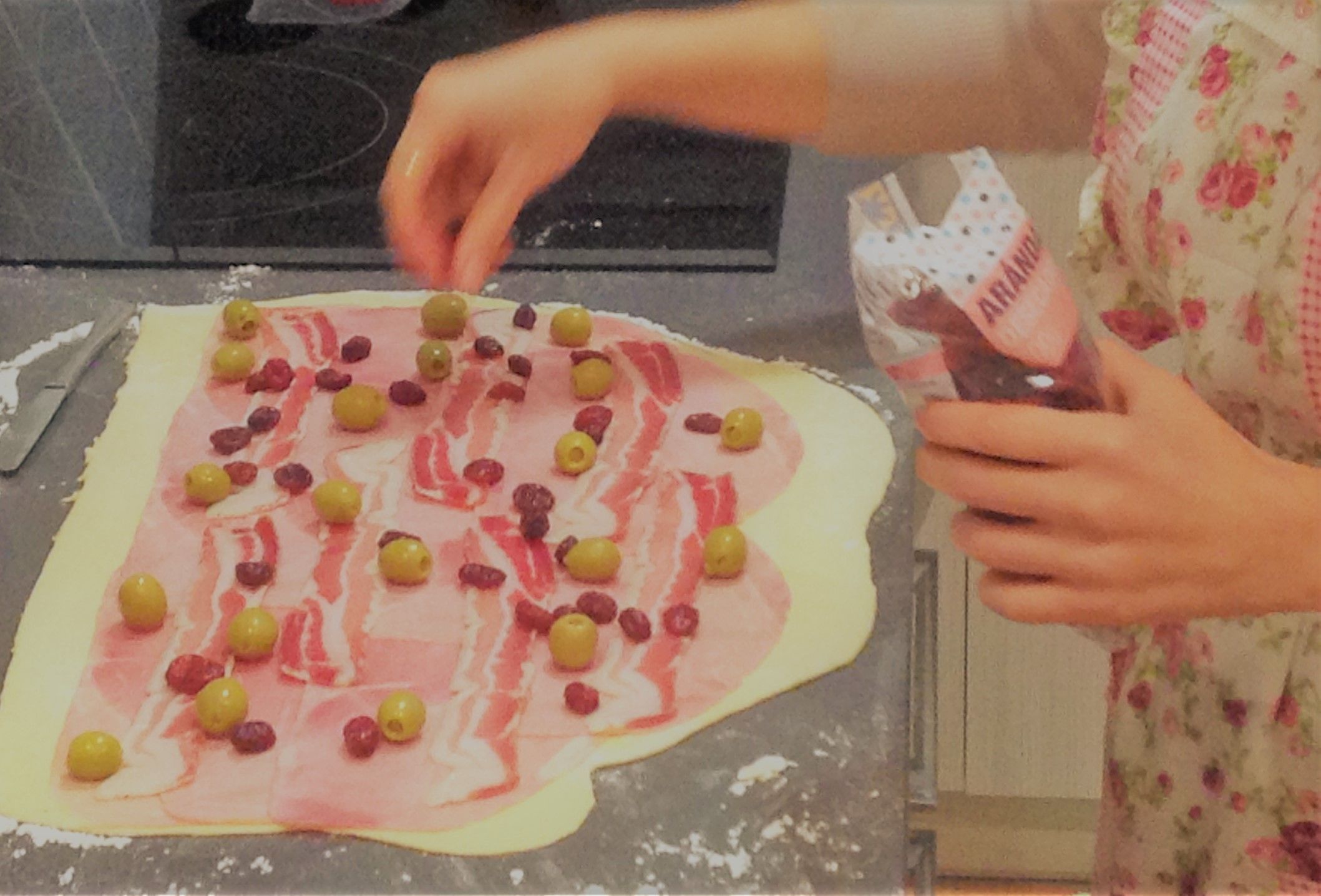 Relleno del pan de jamón