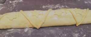 Pan de jamón antes de hornear