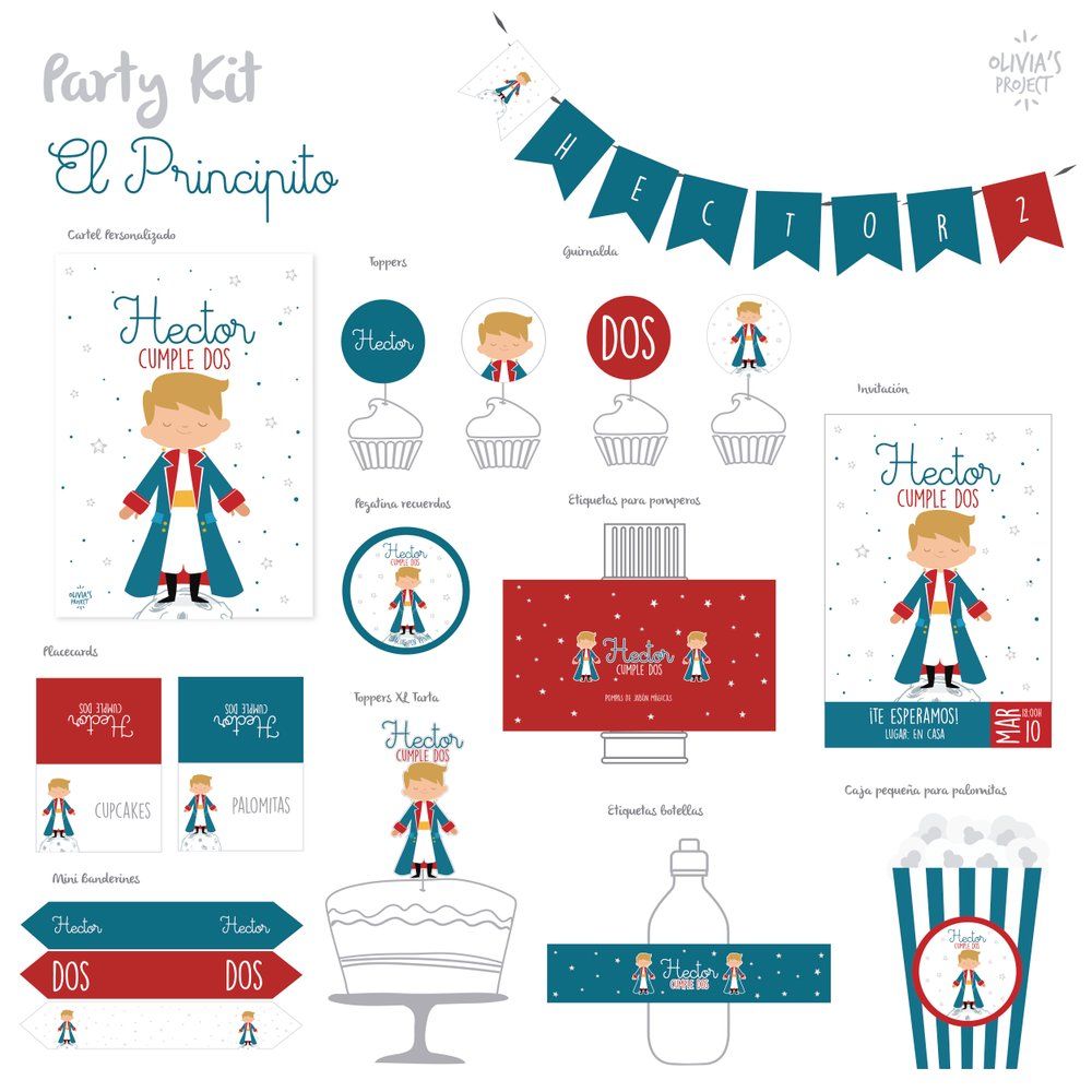 Olivia´s project - Kit imprimible temática a escoger