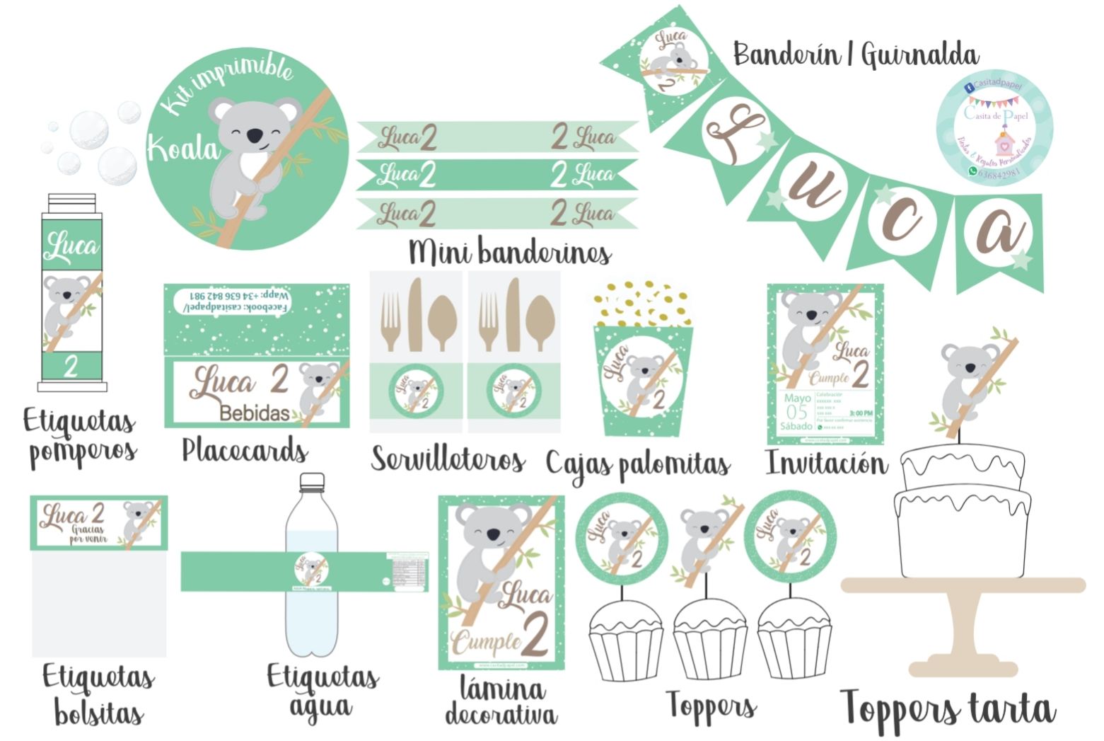 Kit fiesta digital - Casita de papel