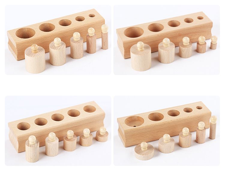 Montessori low-cost. Set cilindros para encajar 