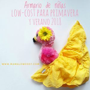 Armario de niñas low-cost. Flamingo con cubrepañal.