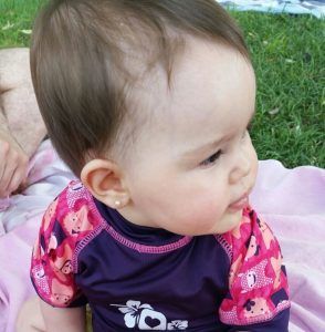 Ropa de baño con protección solar. Victoria el verano pasado.