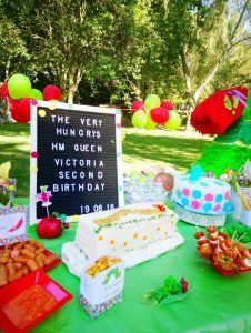 Parte de la comida del cumpleaños.