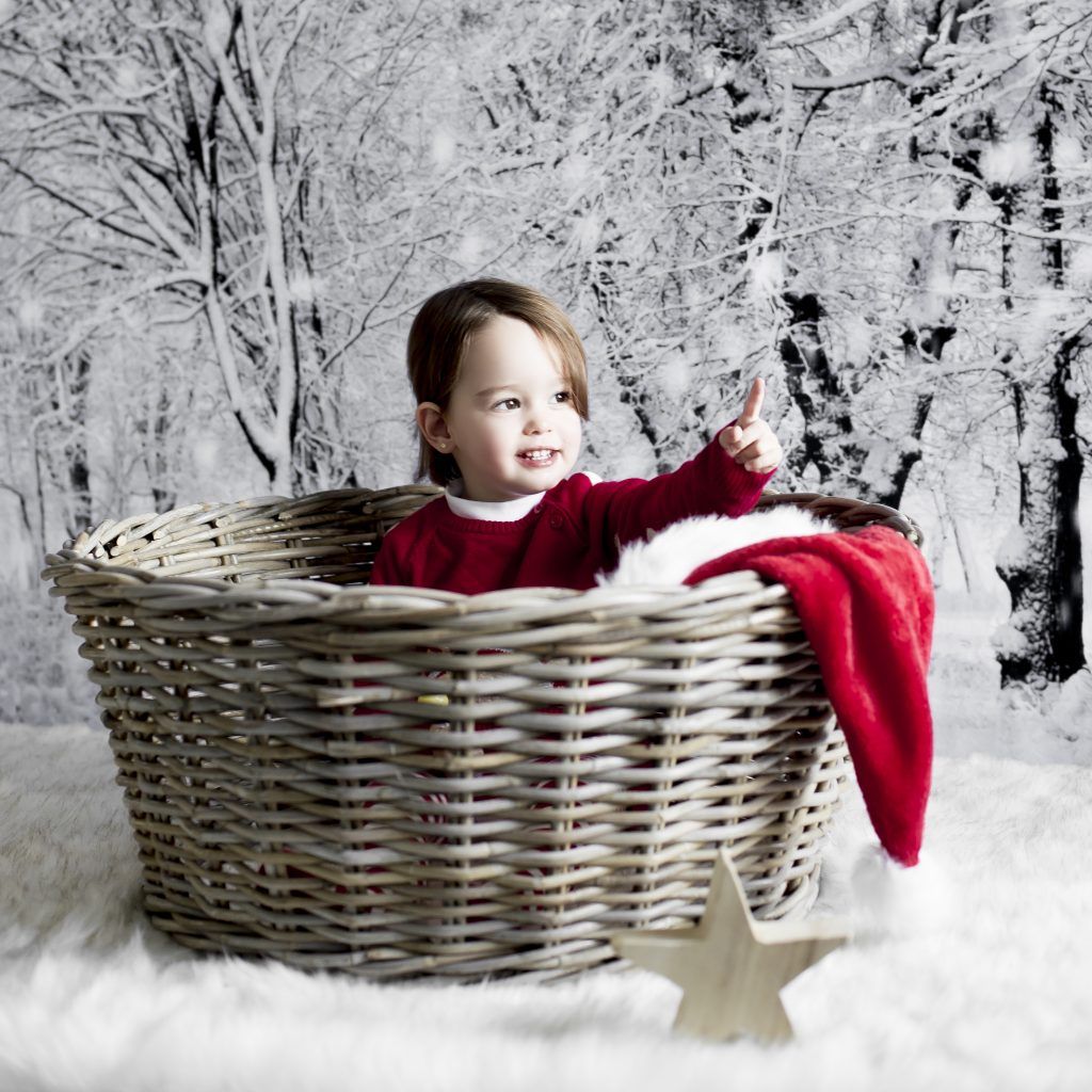 Victoria en la cesta.