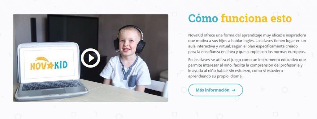 Ejemplo de una clase. Imagen de Novakids.