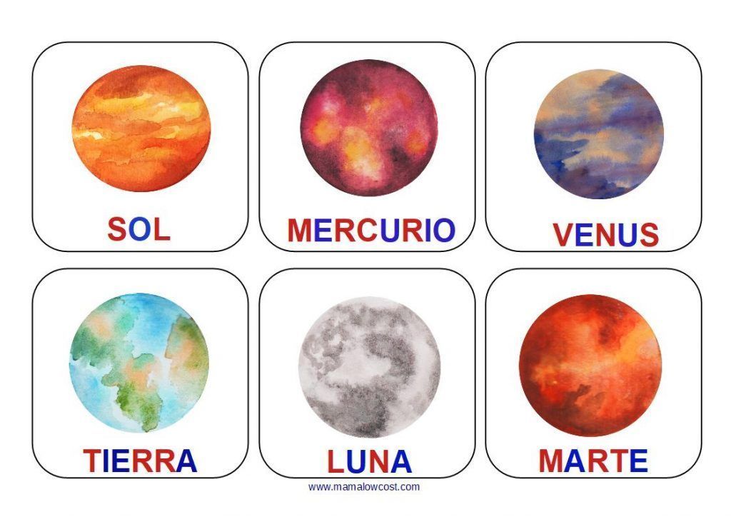 Flash cards para mesa de luz o papel normal