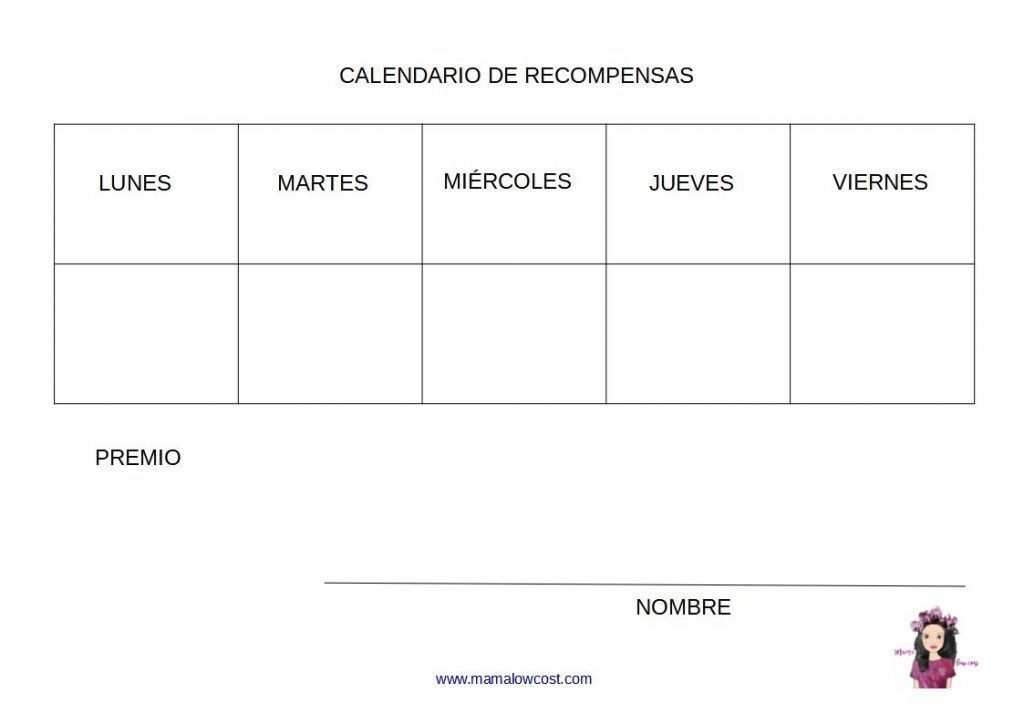 Calendario de recompensas blog