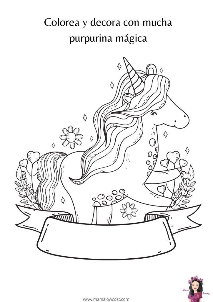 Colorea y decora con mucha purpurina mágica