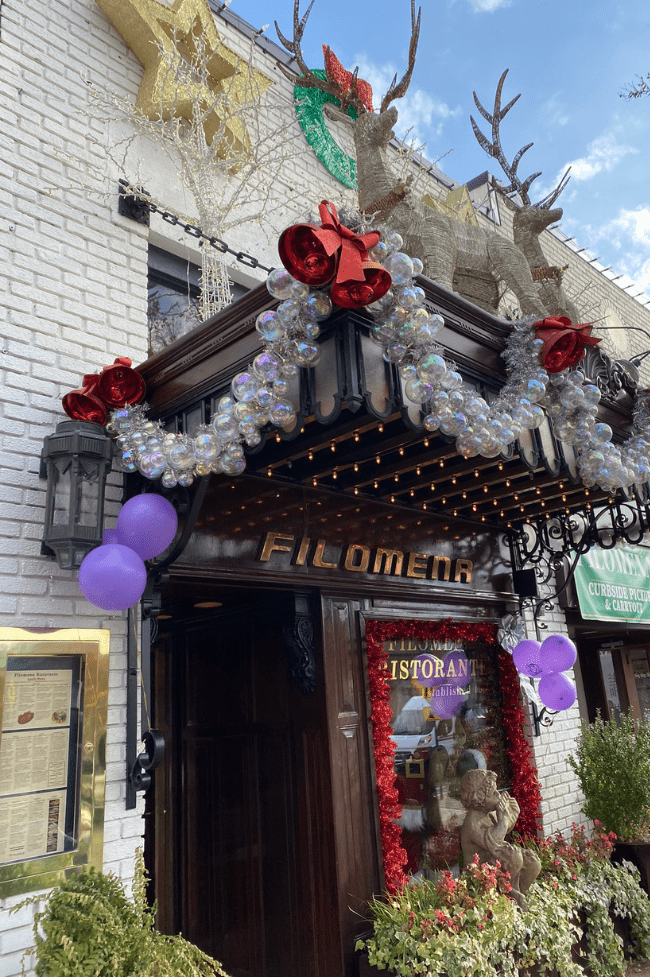 Entrada restaurante Filomena en Washington dc