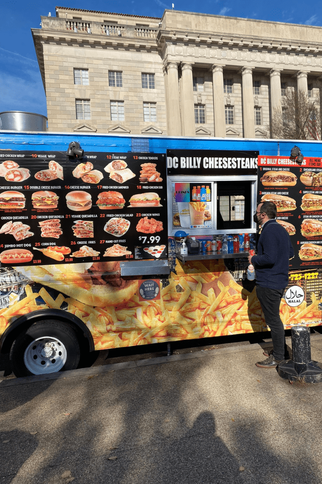 Food truck en el national mall PLAnes low-cost en Washington DC