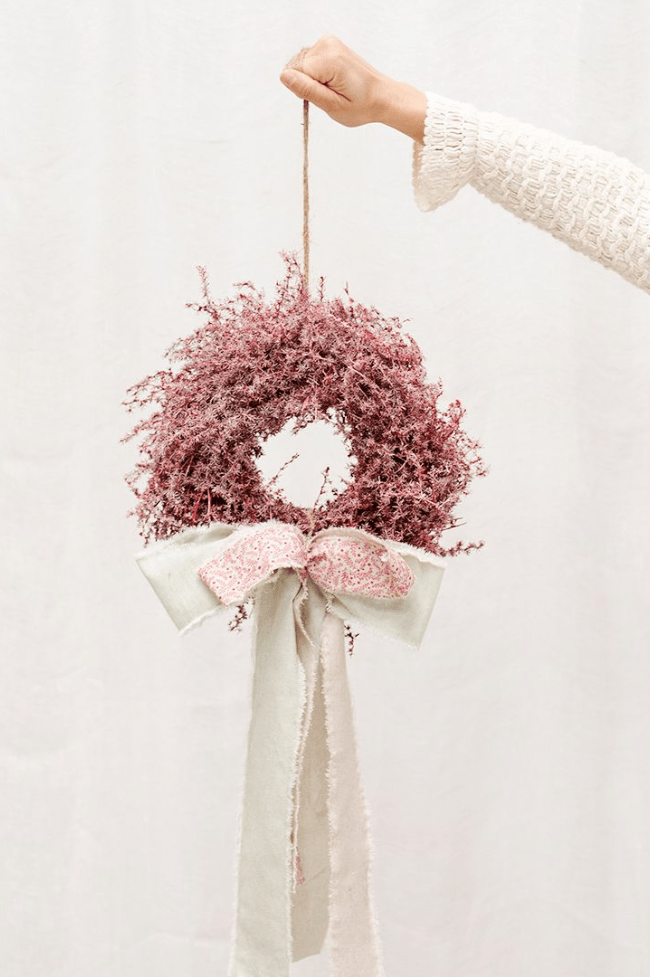 Corona de flores preservadas Colección de navidad 2022 Colvin