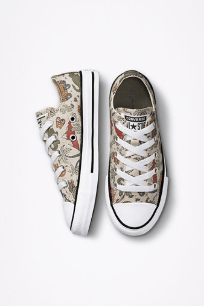 Zapatillas bajas verdes con dibujos