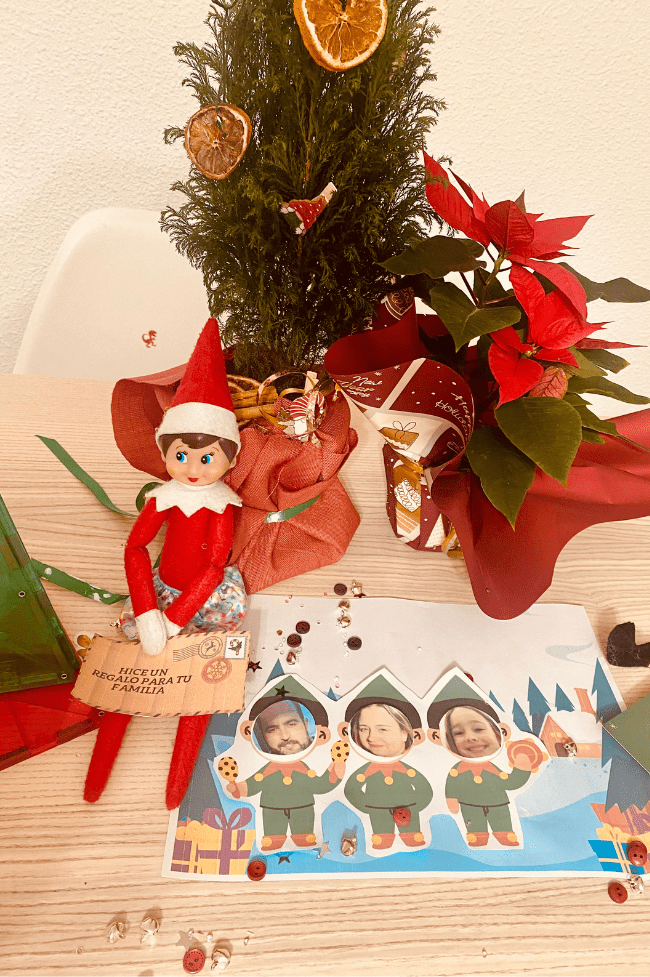 Retrato familiar navideño