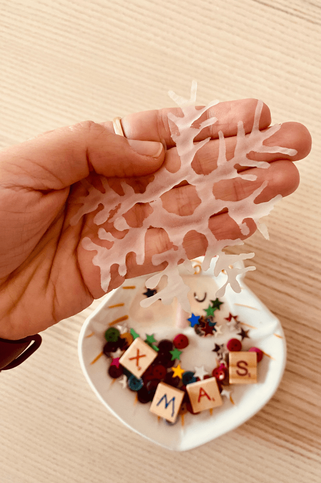 Copo de nieve de pegamento