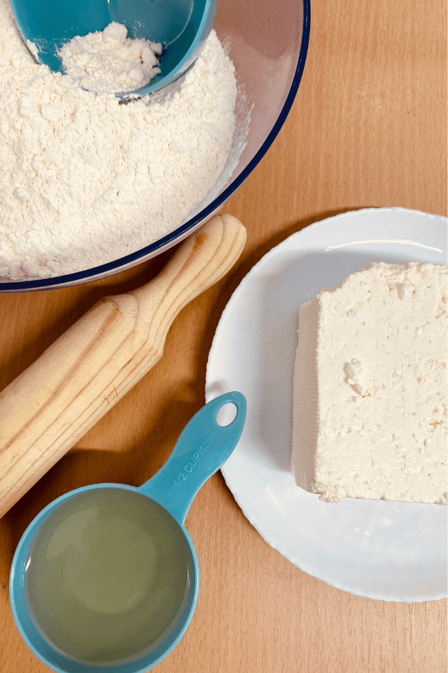 Ingredientes para tequeños mas queso