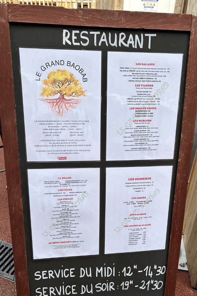 precios menus talaris capfun