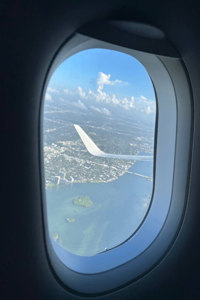 vistas de Miami desde el avión